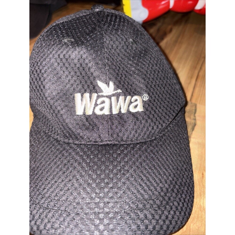 Wawa Employees Only Adjustable Strap Hat Black Jersey Style